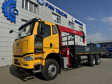 Бортовой автомобиль FAW с КМУ Horyong HRS 206