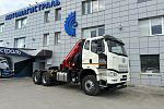 Седельный тягач FAW 3250 с КМУ Sunhunk K-238  