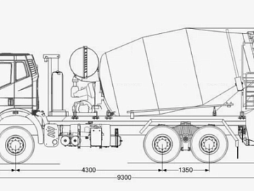 Автобетоносмеситель Faw J6 6x4 АБС Tigarbo, 9 м3